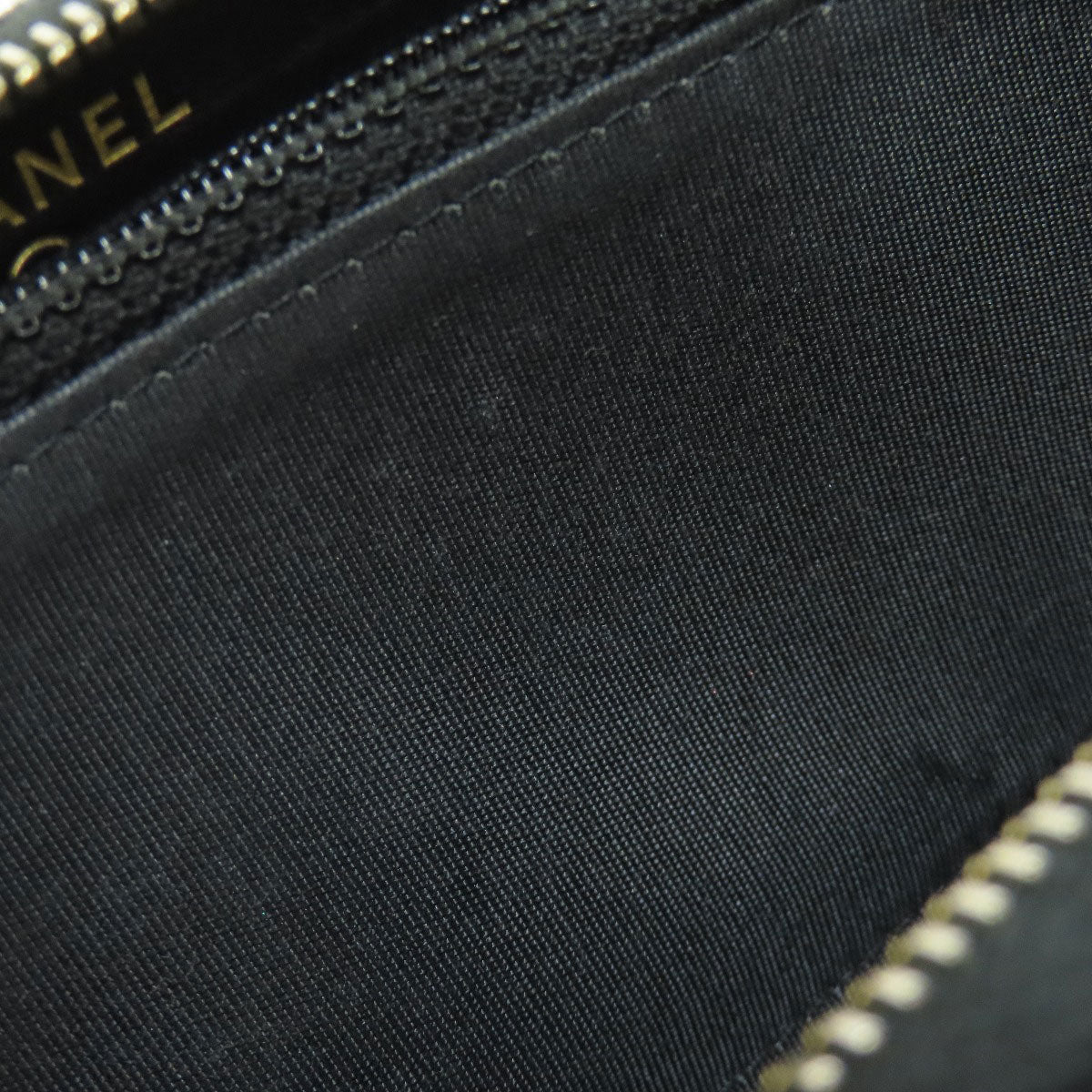 Chanel Long Wallet Purse Canvas Navy Deauville Small Zip Wallet Women
