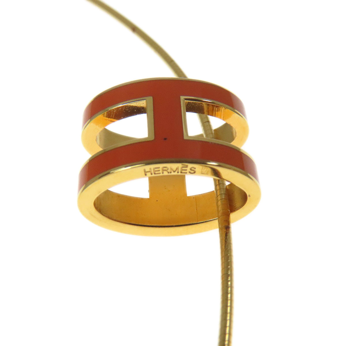 Hermes Necklace Metallic Gold Pop Ash H