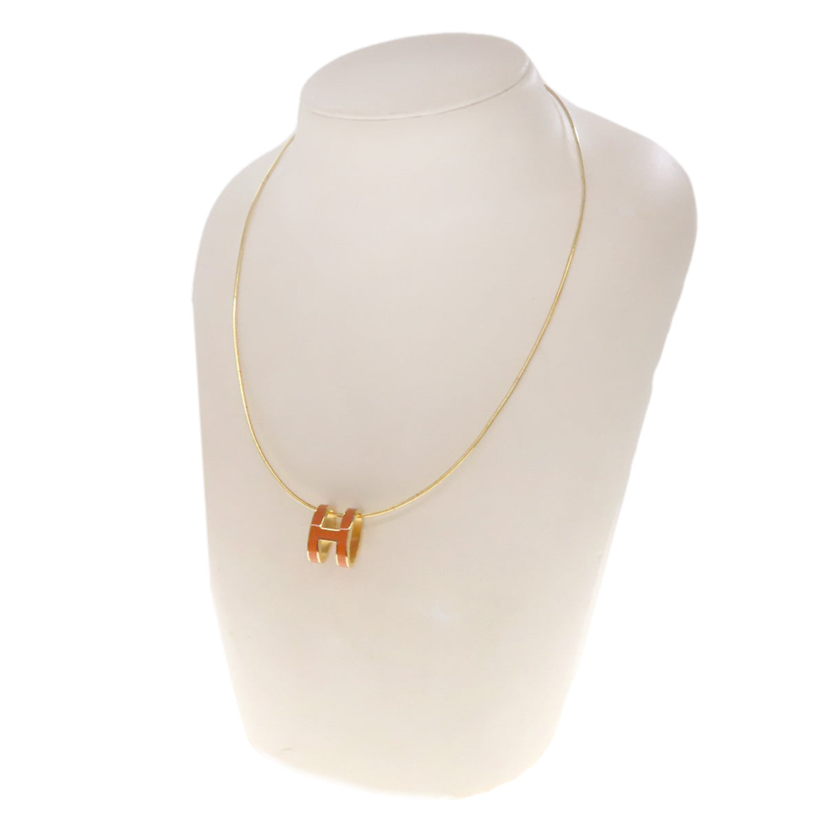 Hermes Necklace Metallic Gold Pop Ash H