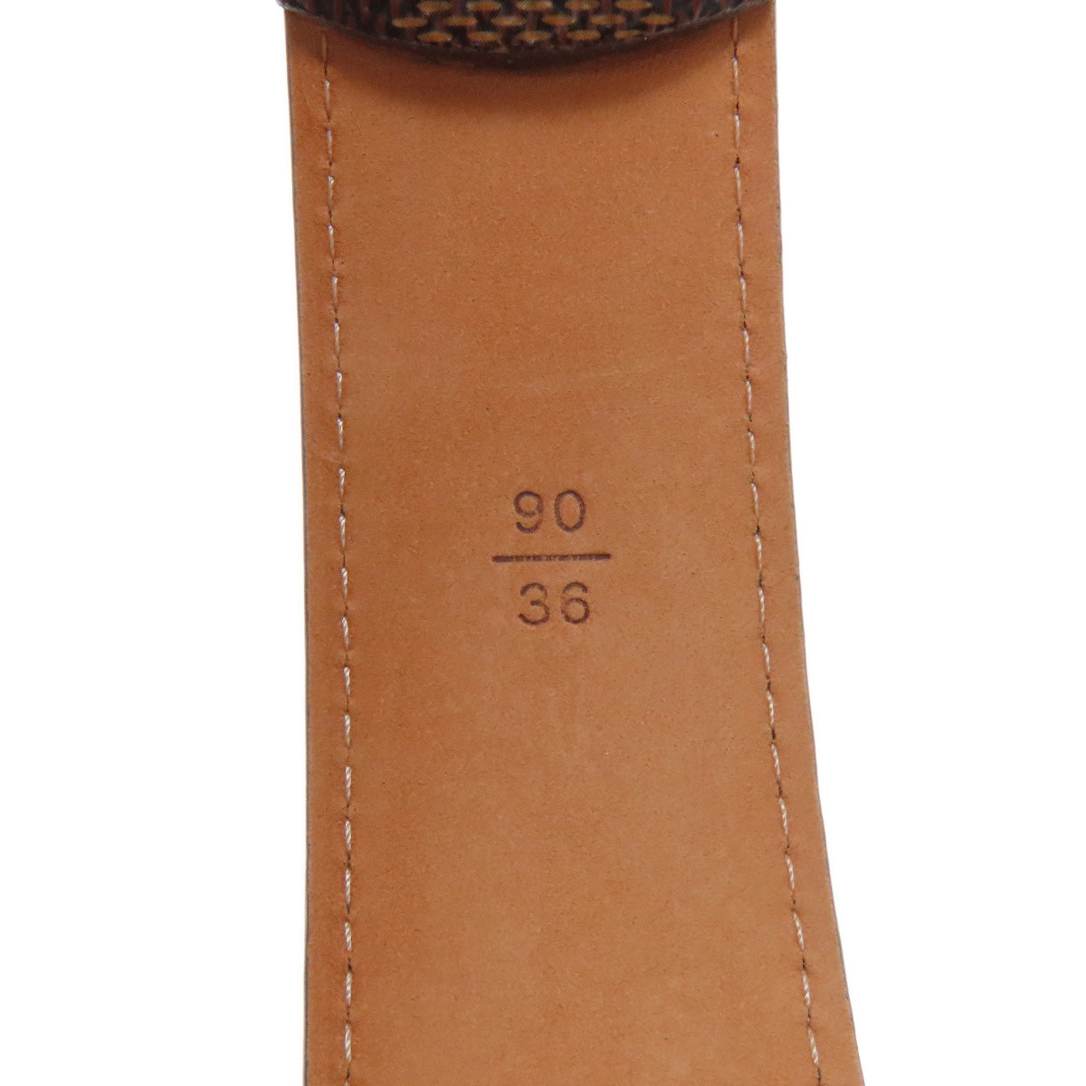 Louis Vuitton Belt Ct4048 Damier Canvas Brown Saint Tulle Riveted