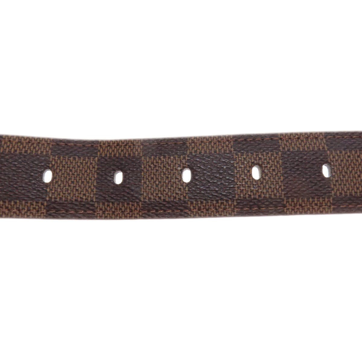 Louis Vuitton Belt Ct4048 Damier Canvas Brown Saint Tulle Riveted