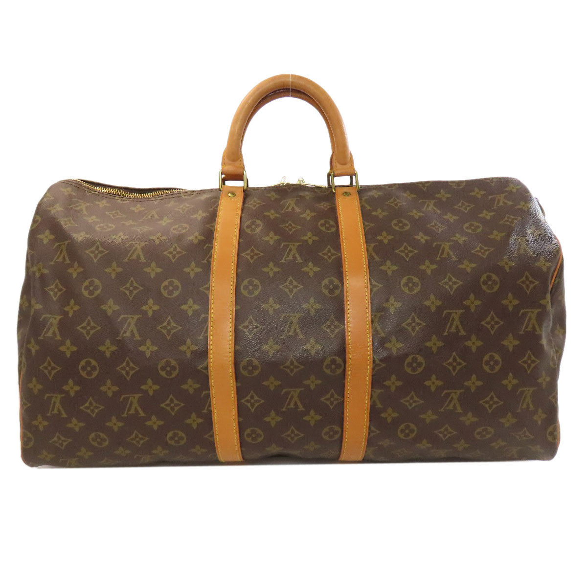 Louis Vuitton Boston Duffel Bag M41414 Monogram Canvas Brown Keepall Bandouliere55