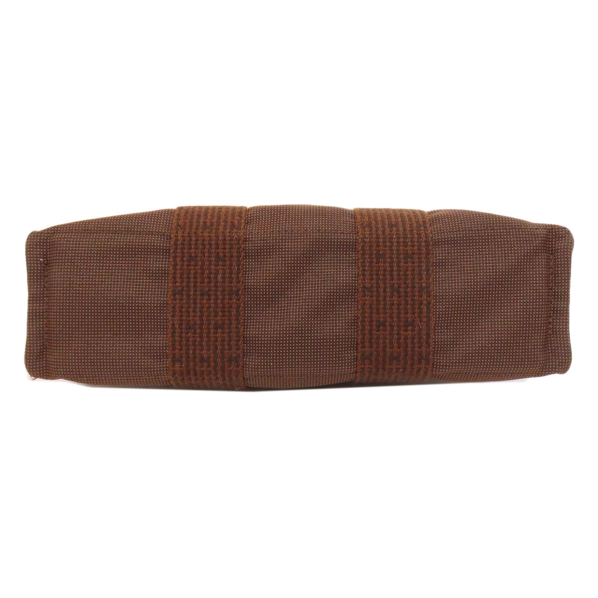Hermes Handbag Canvas Brown Her Linepm Women