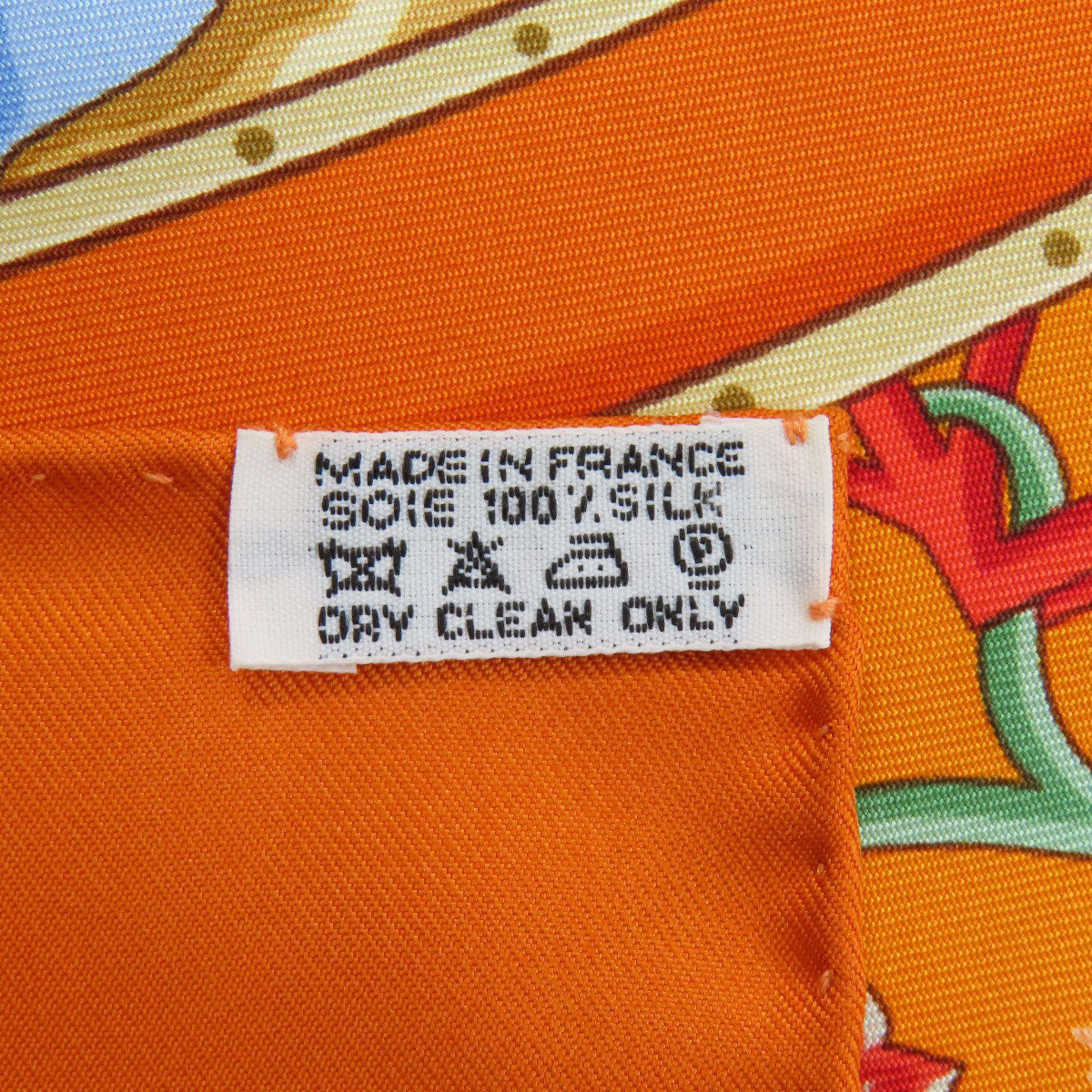 Hermes Scarf Silk Orange Carre90 World Map