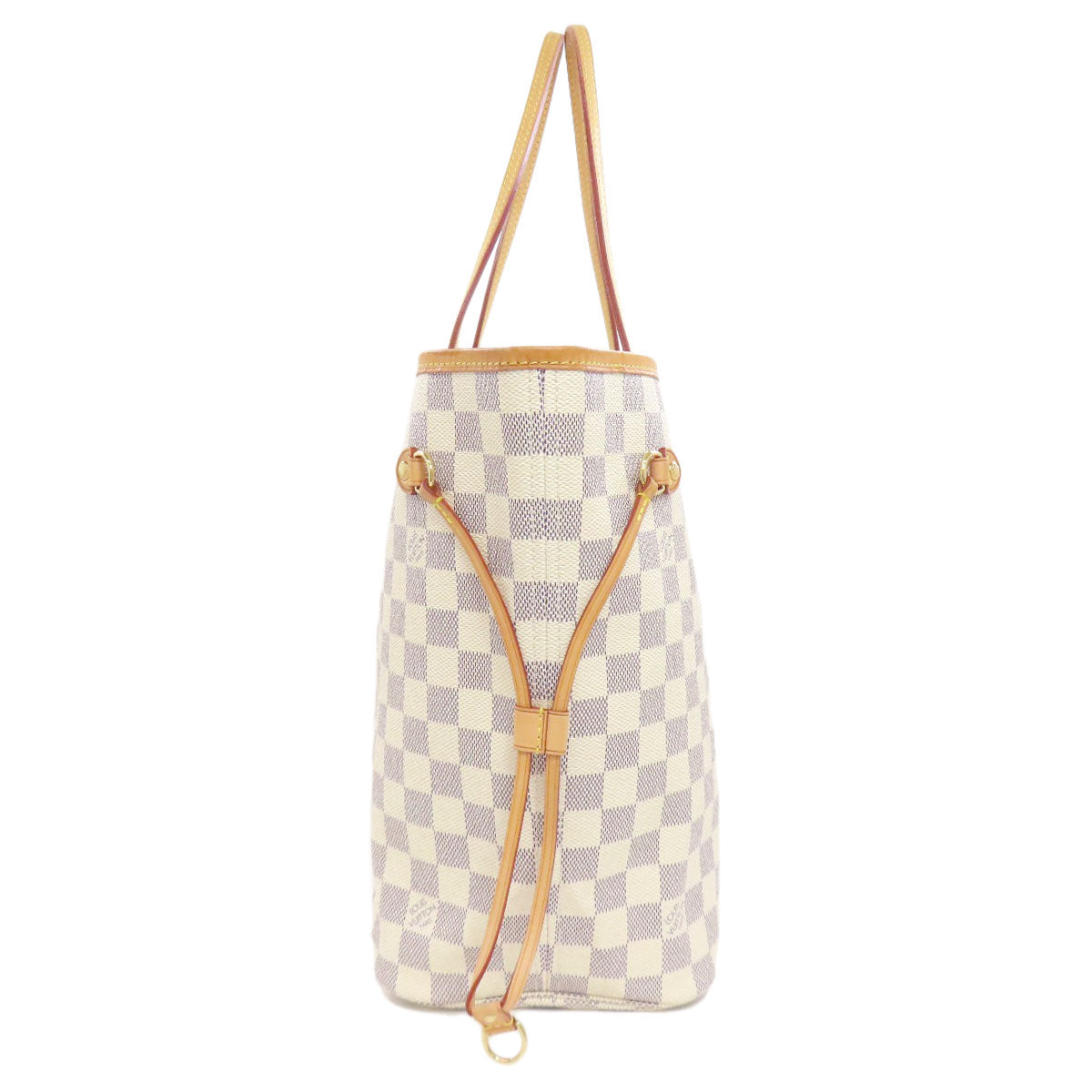 Louis Vuitton Tote Bag N51107 Damier Canvas White Neverfull Mm Old Women