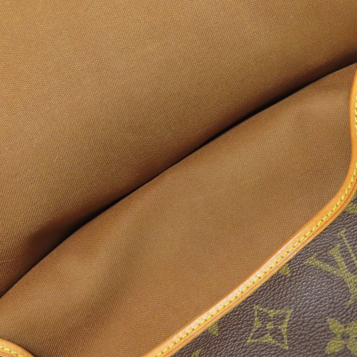 Louis Vuitton Shoulder Bag M40710 Monogram Canvas Brown Saumur Mm