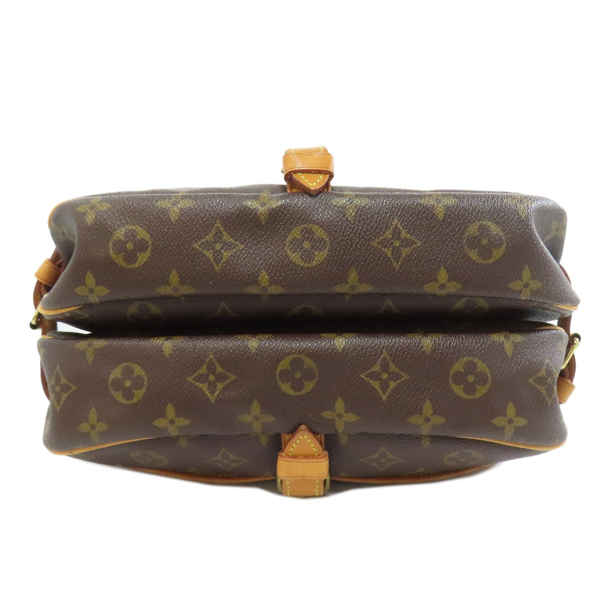 Louis Vuitton Shoulder Bag M40710 Monogram Canvas Brown Saumur Mm