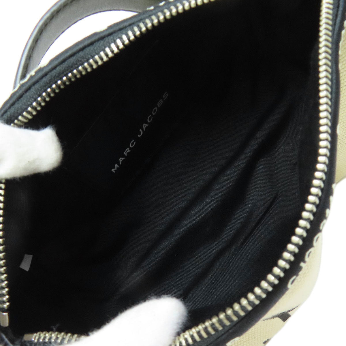 Marc Jacobs Shoulder Bag Canvas Beige 2Way