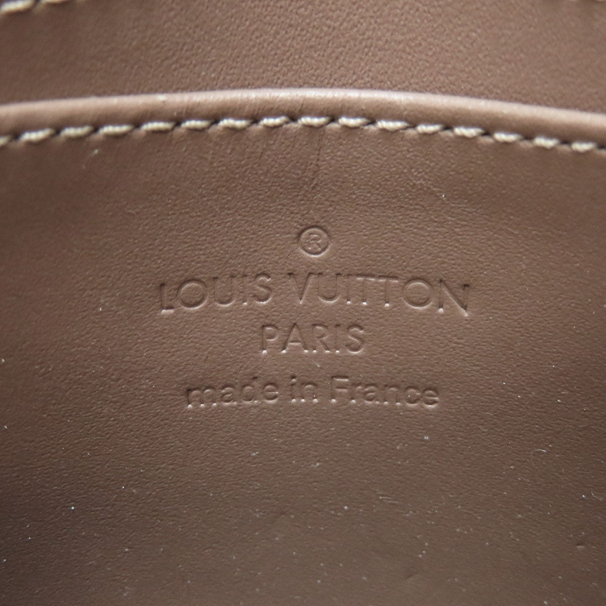 Louis Vuitton Coin Case M91762 Vernis Pink Beige Zippy Coin Purse Women