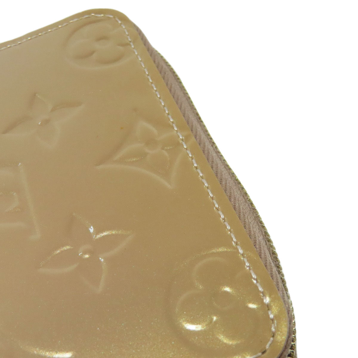 Louis Vuitton Coin Case M91762 Vernis Pink Beige Zippy Coin Purse Women