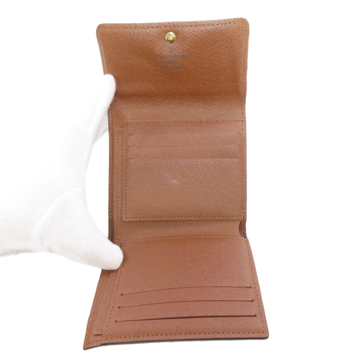 Louis Vuitton Bifold Wallet Monogram Canvas Brown Portefeuille Anais Women