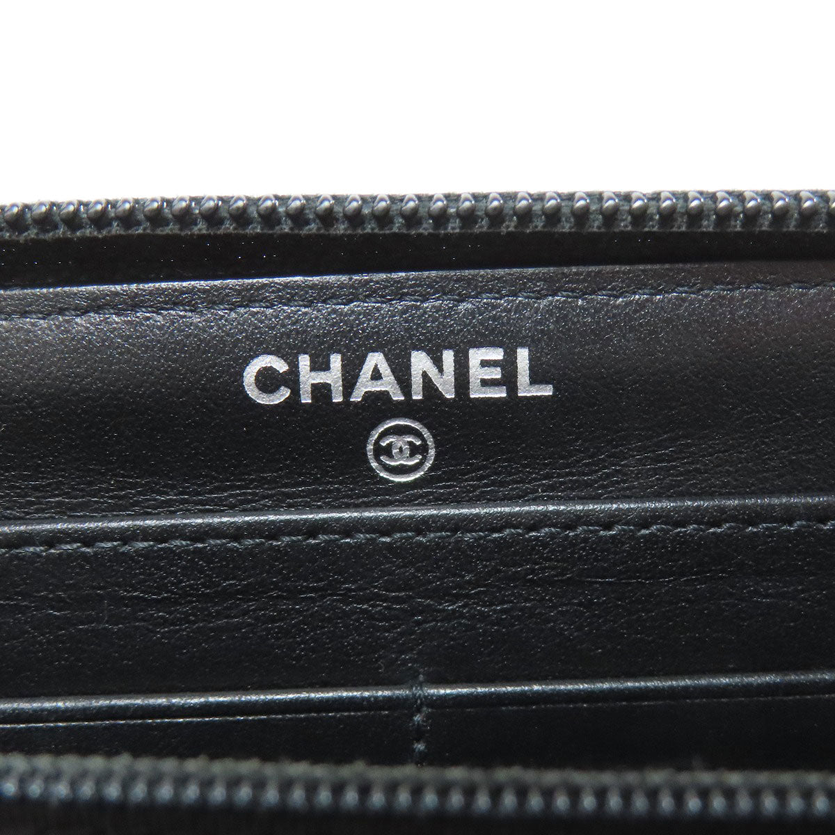 Chanel Long Wallet Purse Calfskin Black Boy Chanel Women