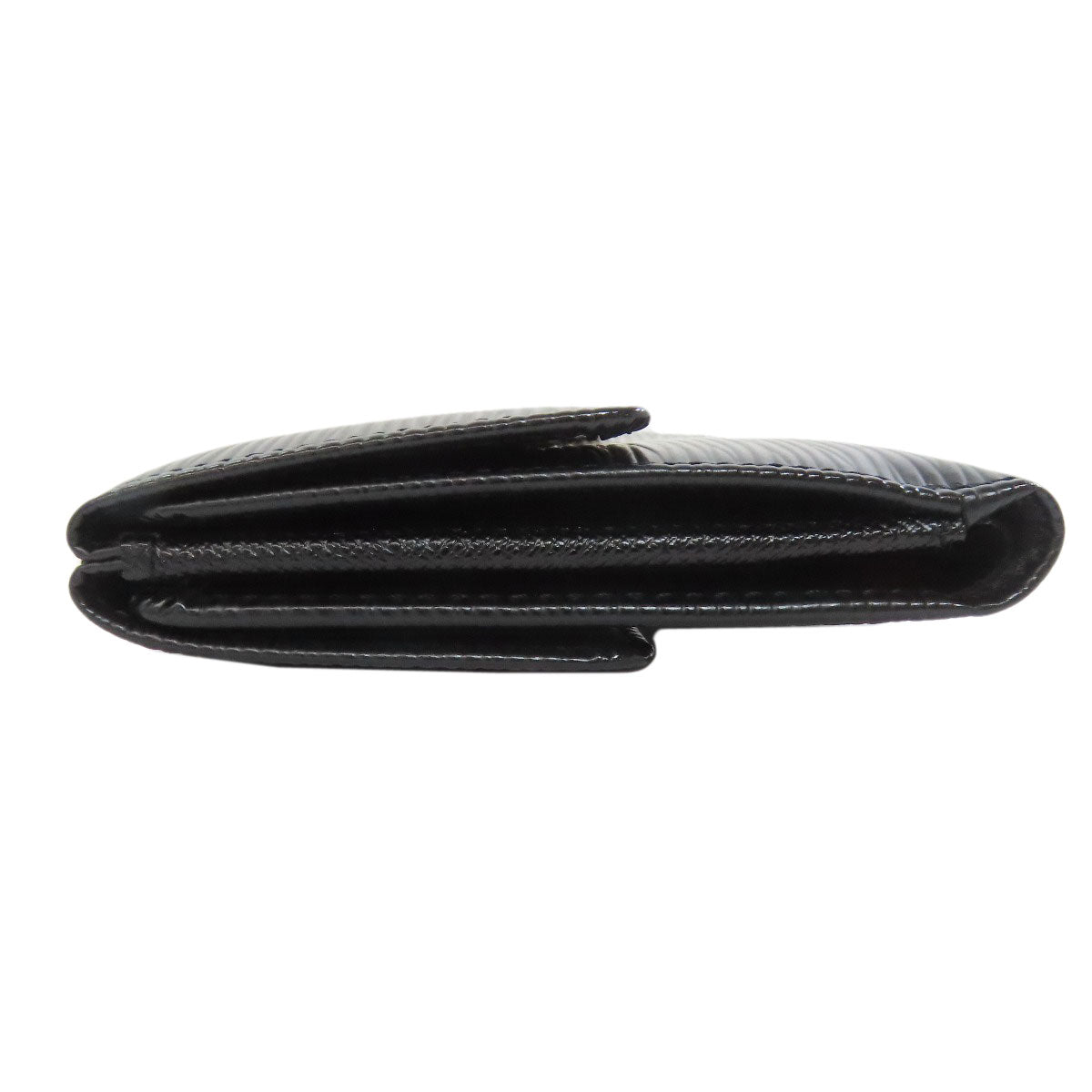 Louis Vuitton Bifold Wallet M63482 Epi Black Porto Monnaie Vie Carte Credit Women
