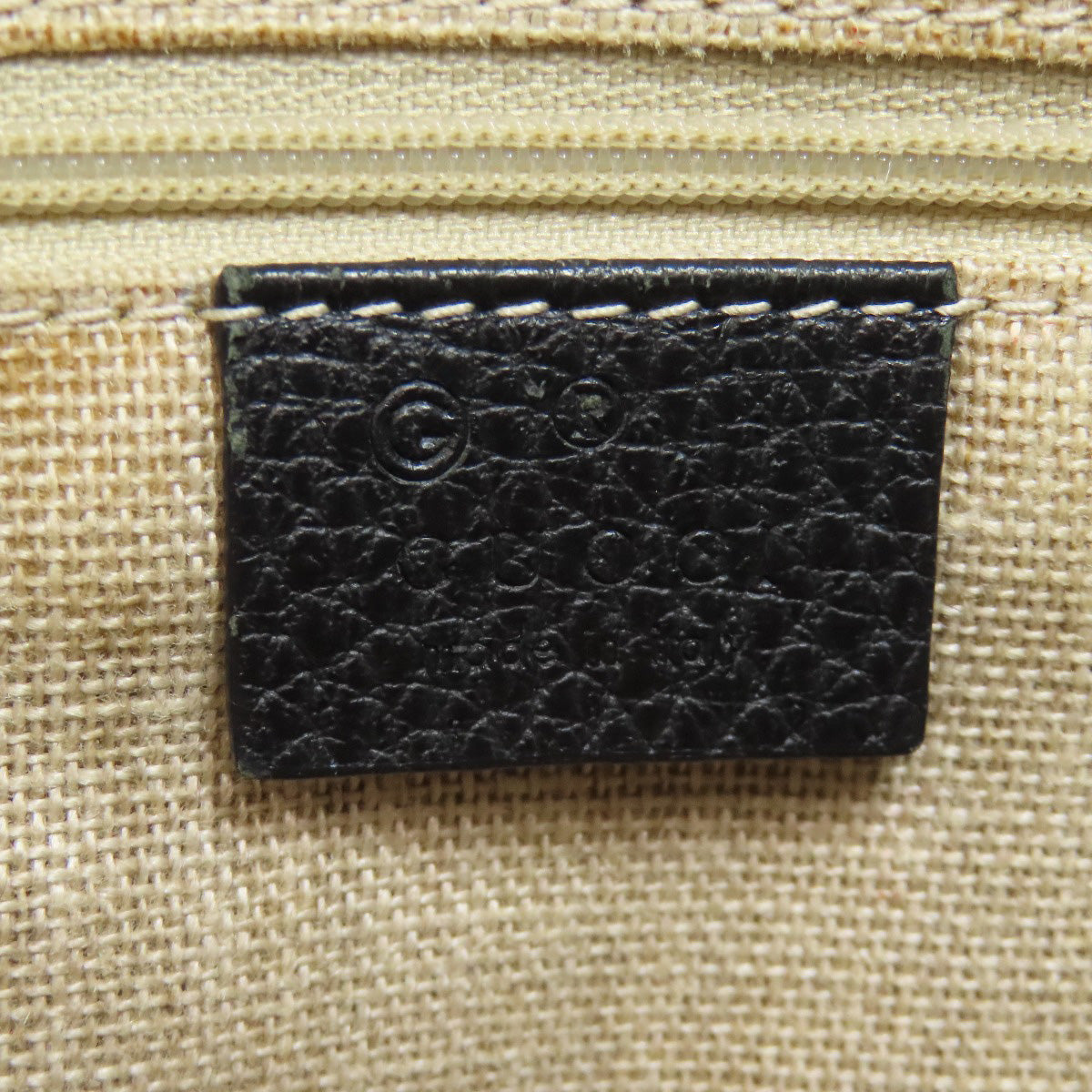 Gucci Handbag 449659 Leather Black Outlet Interlocking G Charm Women