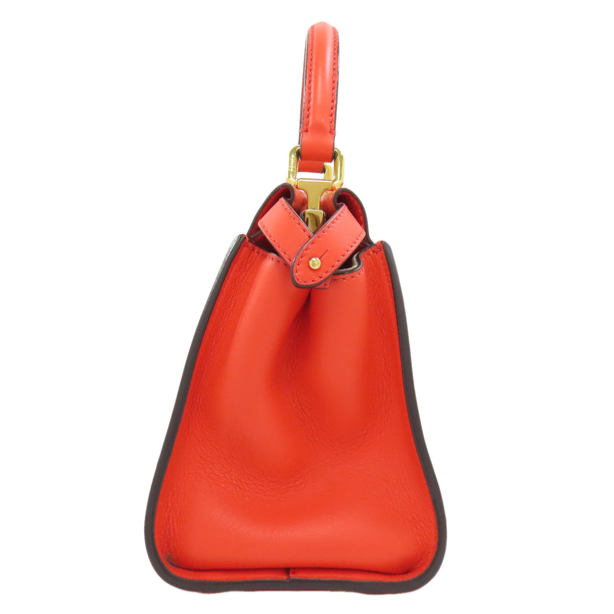 Fendi Handbag Calfskin Red Peekaboo Mini 2Way Women