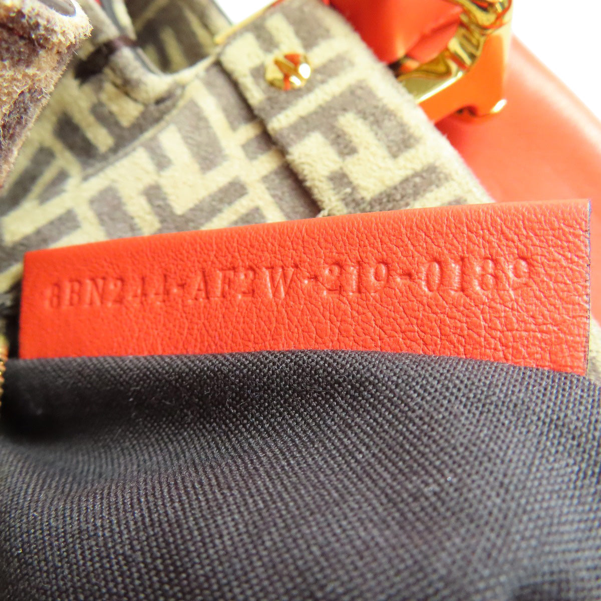 Fendi Handbag Calfskin Red Peekaboo Mini 2Way Women