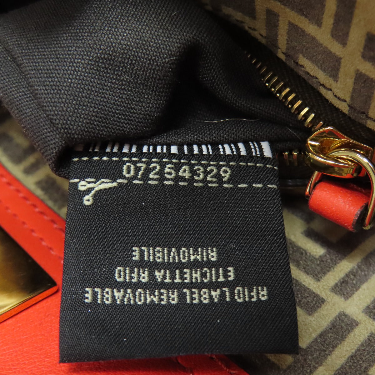 Fendi Handbag Calfskin Red Peekaboo Mini 2Way Women