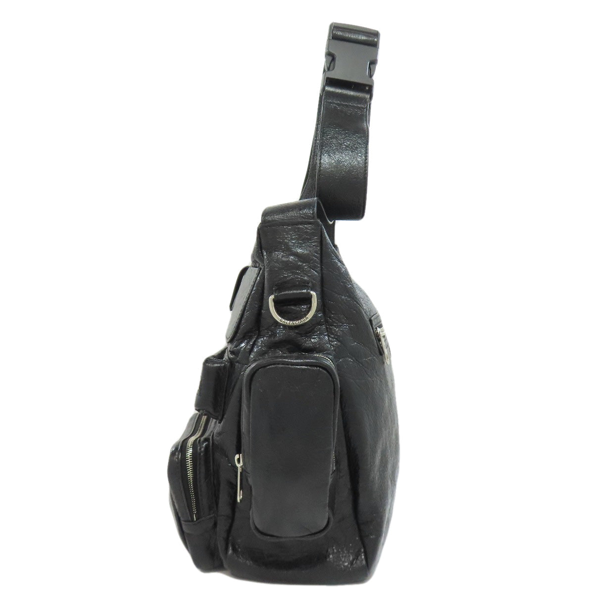 Balenciaga Shoulder Bag 785297 Calfskin Black Super Busy Women