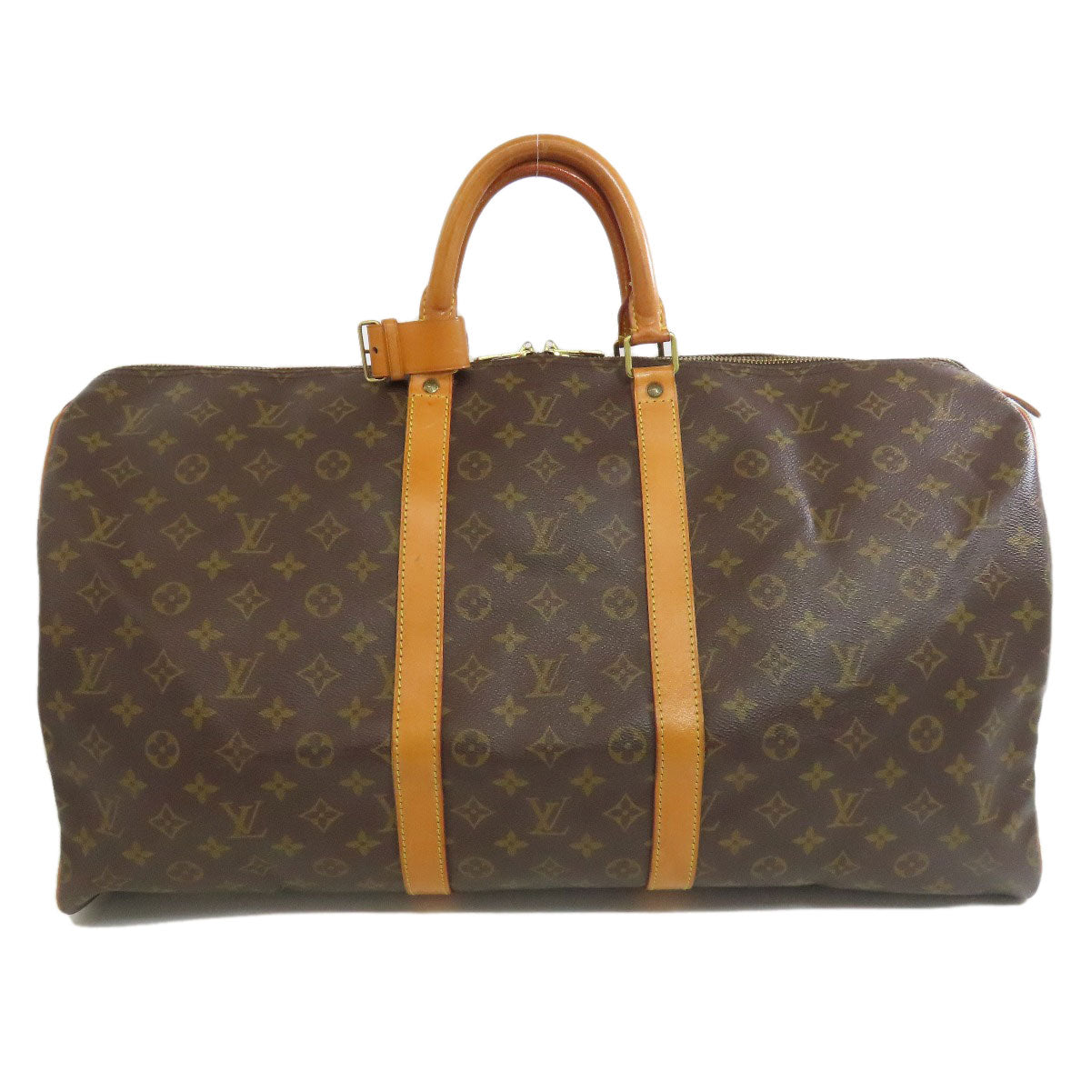 Louis Vuitton Boston Duffel Bag M41424 Monogram Canvas Brown Keepall 55