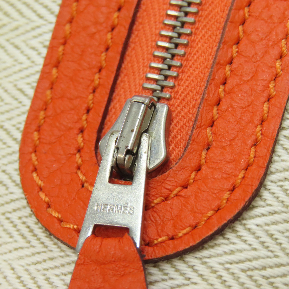 Hermes Tote Bag Negonda Orange Garden Party Pm Silvermetal