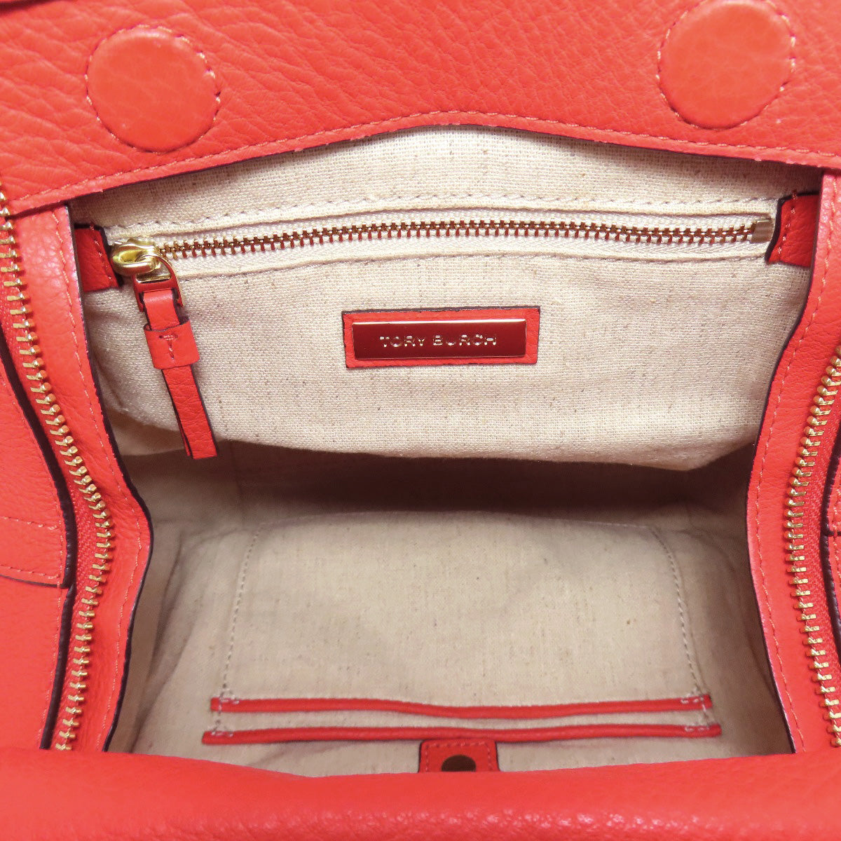 Tory Burch Handbag Leather Red 2Way