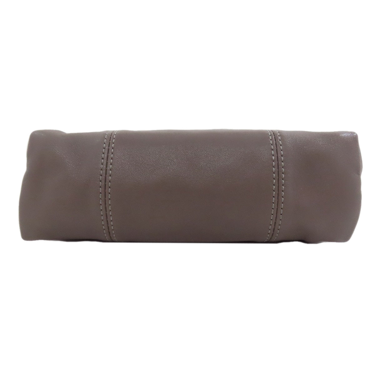 Longchamp Shoulder Bag Leather Gray Logo Women