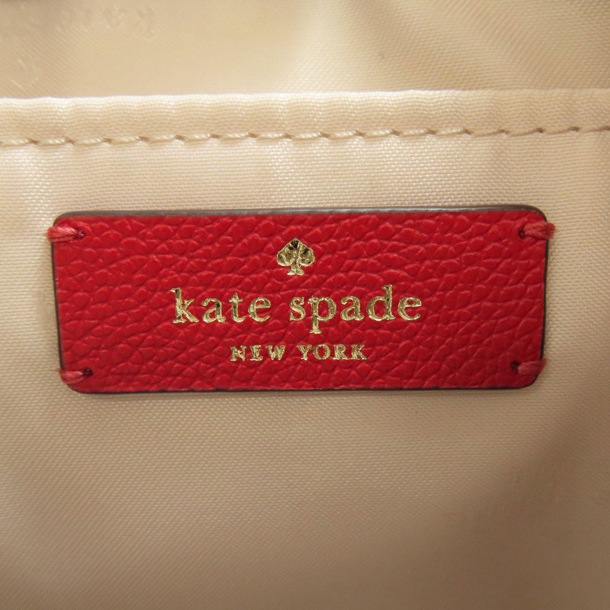 Kate Spade Shoulder Bag Leather Red Logo Women