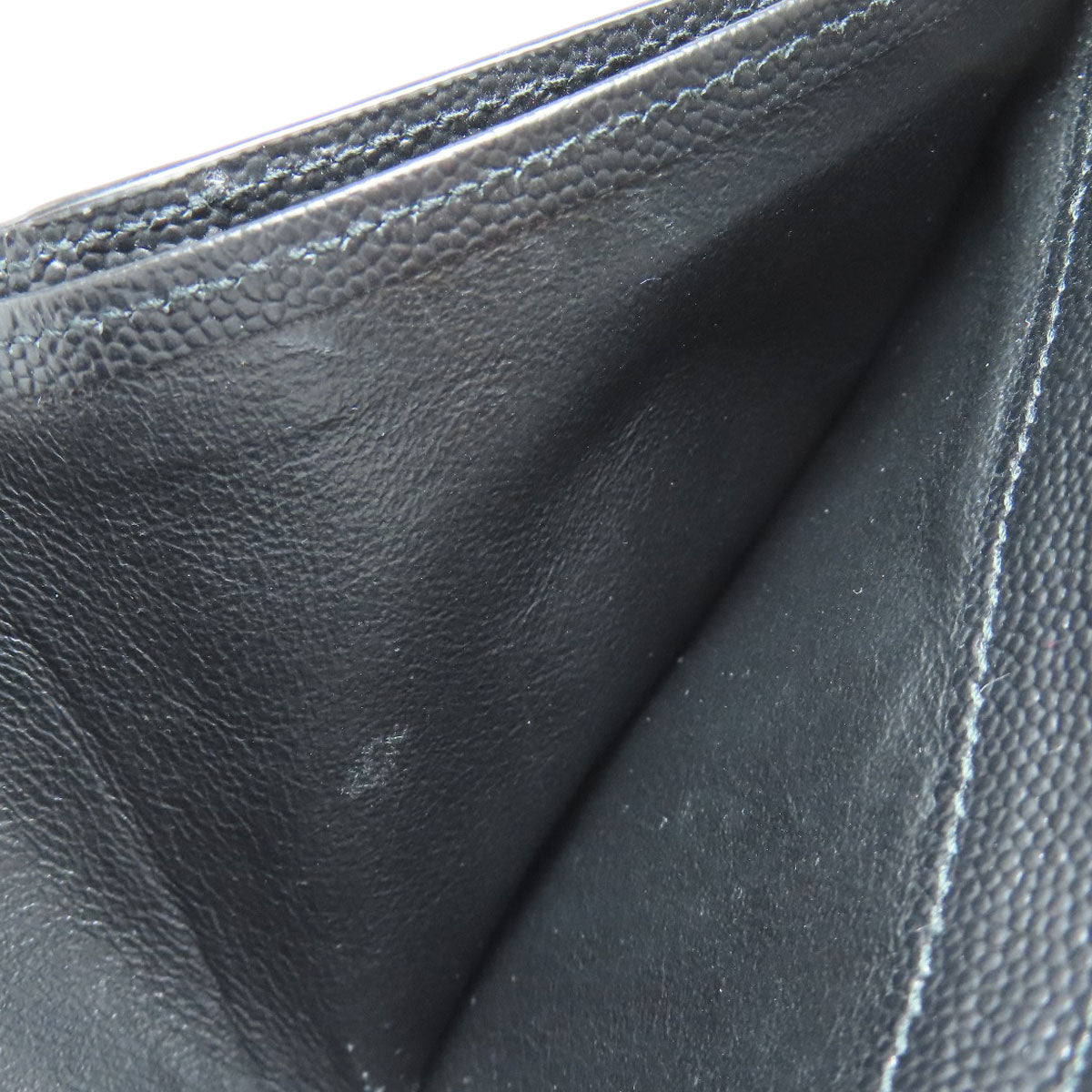 Saint Laurent Bifold Wallet Leather Black Logo Women