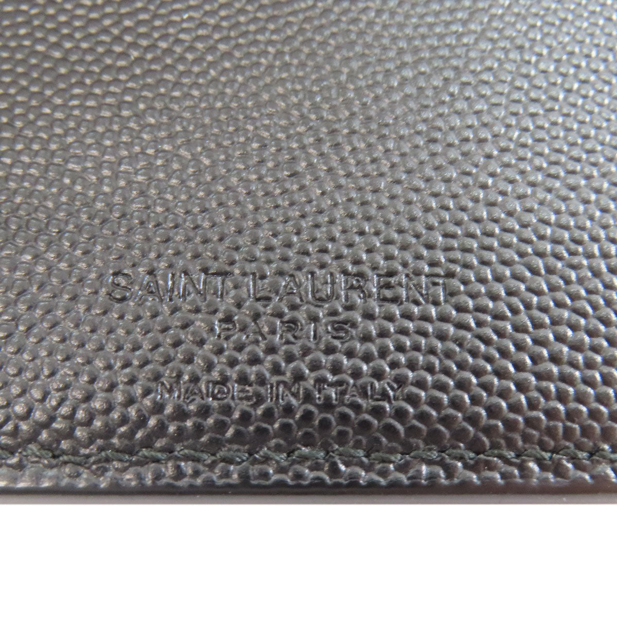 Saint Laurent Bifold Wallet Leather Black Logo Women