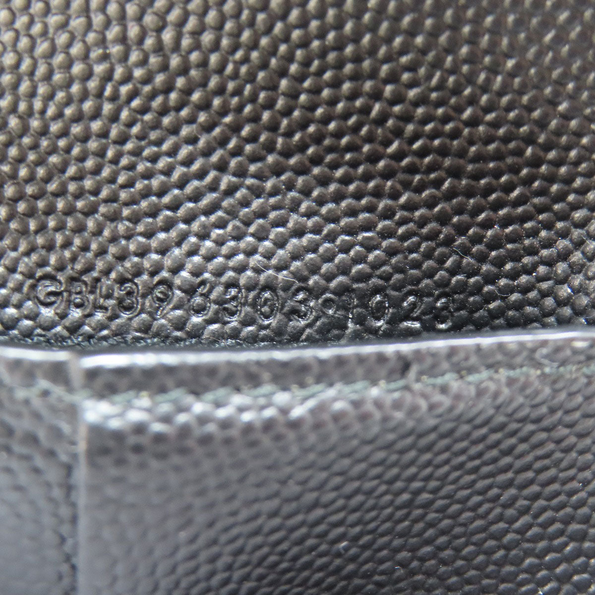 Saint Laurent Bifold Wallet Leather Black Logo Women