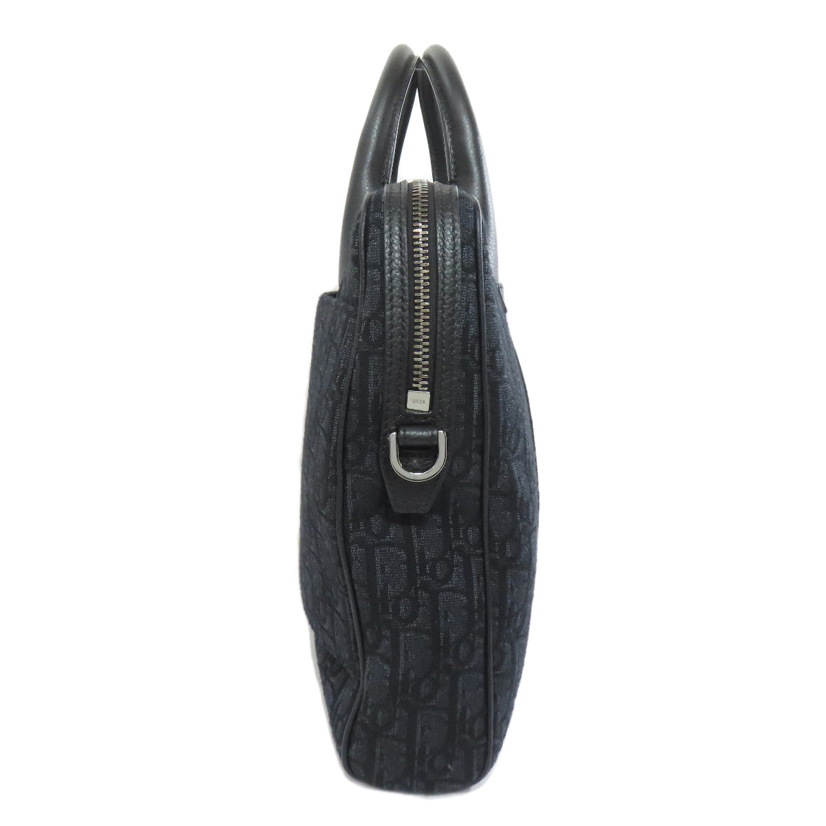 Christian Dior Business Bag Canvas Black Trotter Pattern 2Way Mens