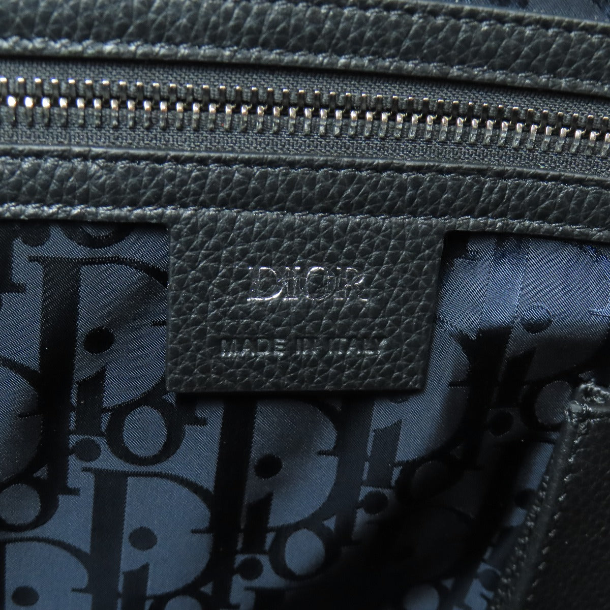 Christian Dior Business Bag Canvas Black Trotter Pattern 2Way Mens