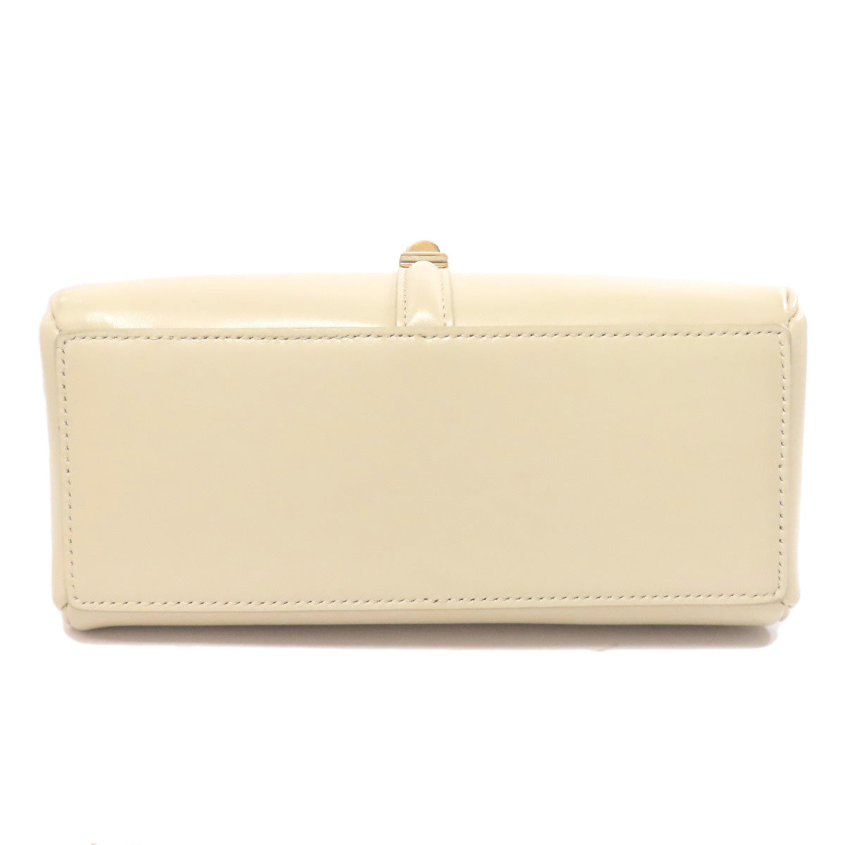 Celine Handbag Leather Beige Logo Women