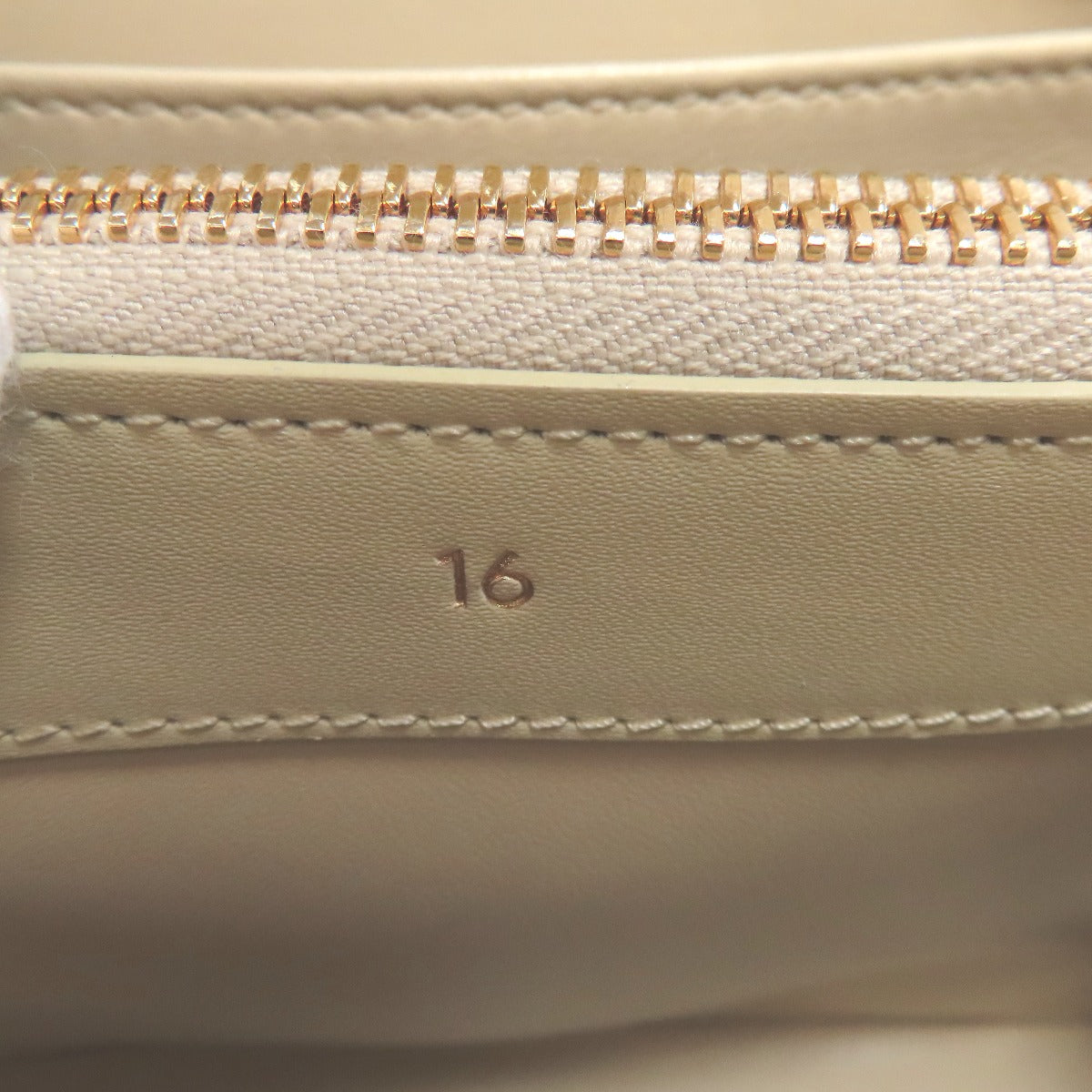 Celine Handbag Leather Beige Logo Women