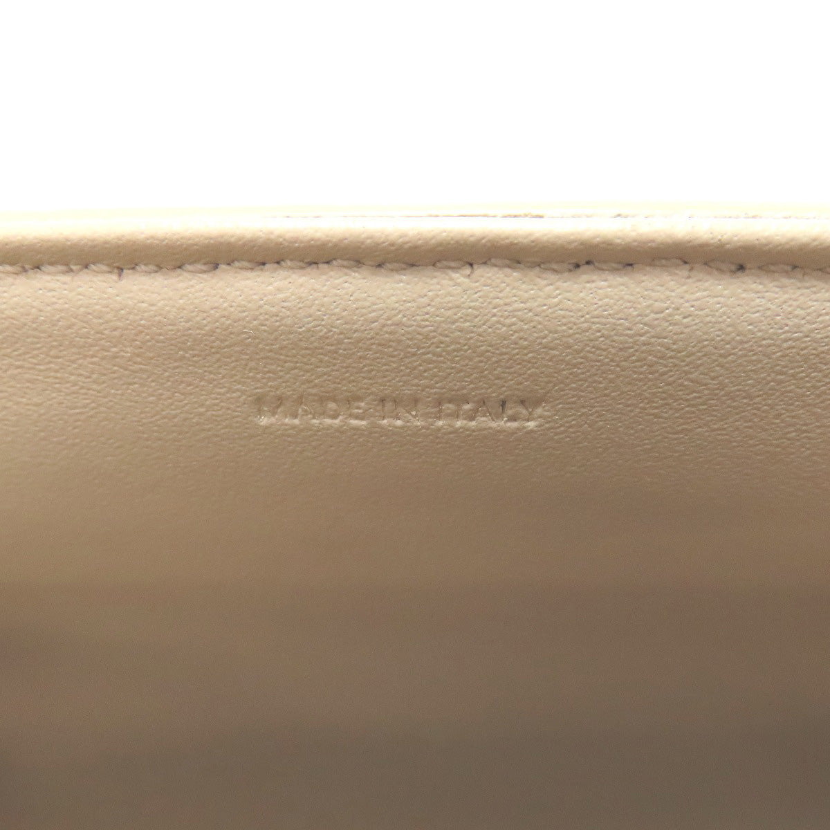 Celine Handbag Leather Beige Logo Women