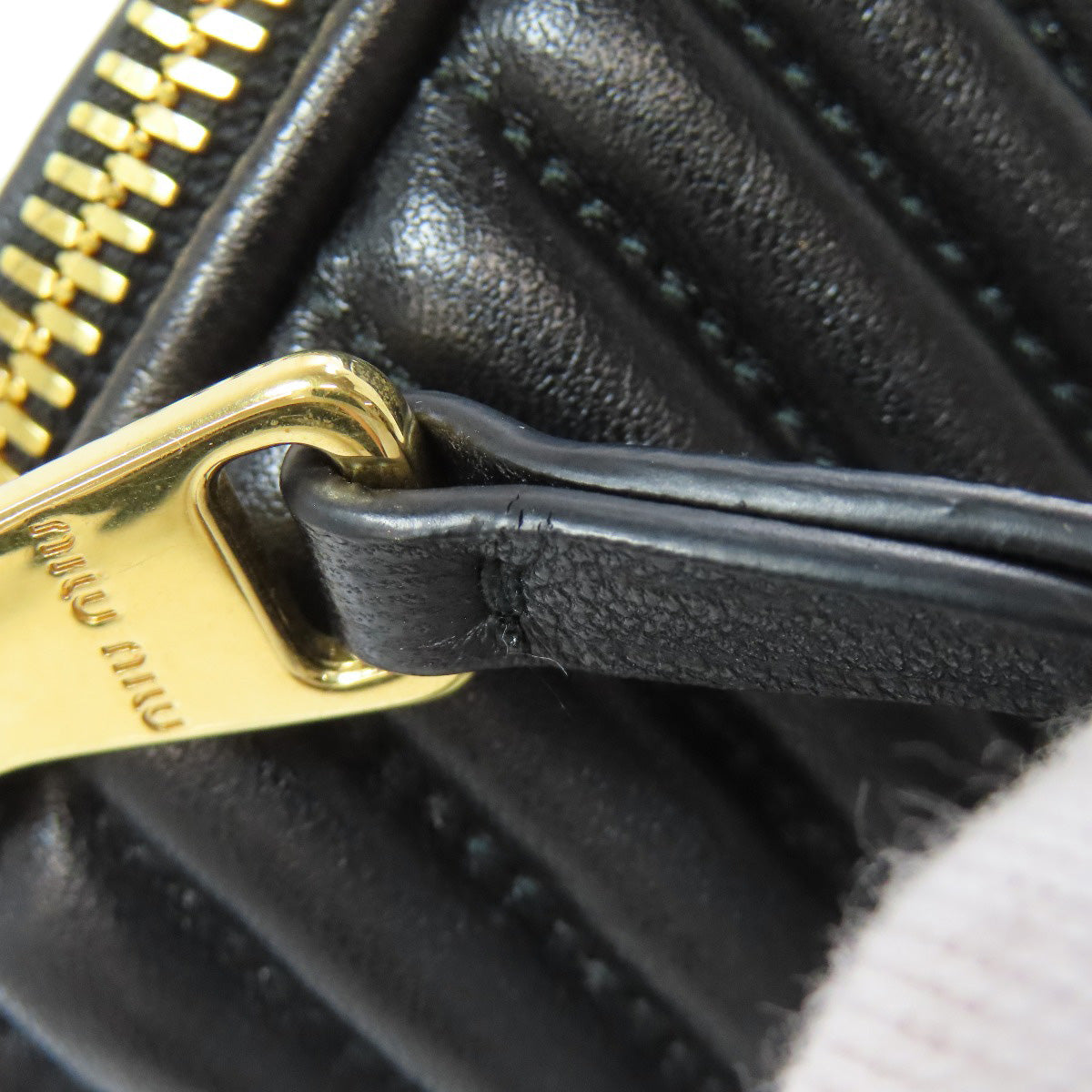 Miumiu Hip Bag Calfskin Black Materasse