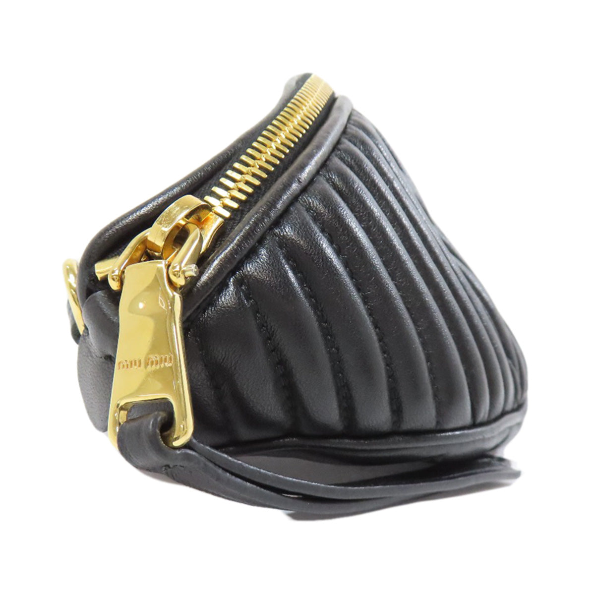 Miumiu Hip Bag Calfskin Black Materasse