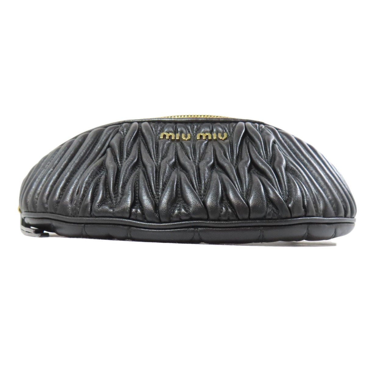 Miumiu Hip Bag Calfskin Black Materasse