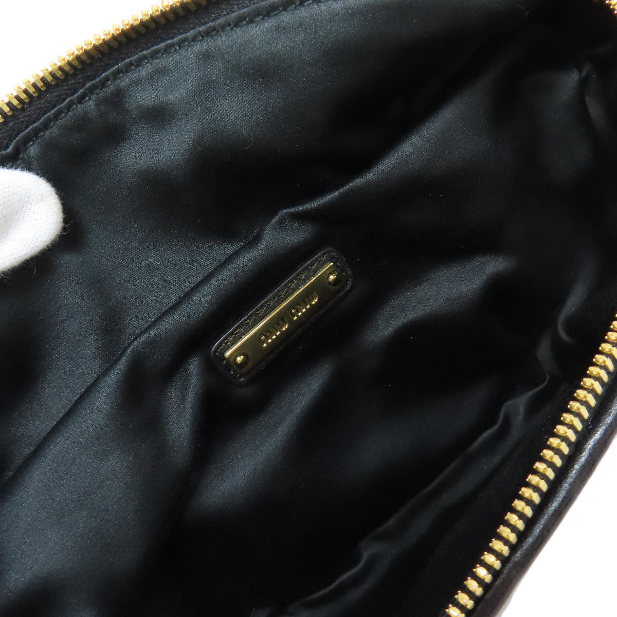 Miumiu Hip Bag Calfskin Black Materasse