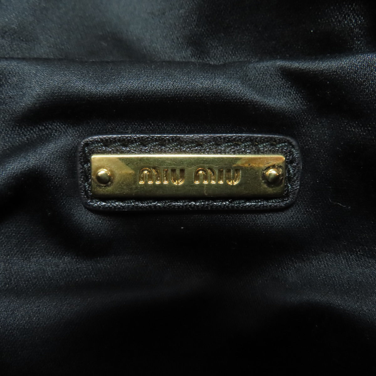 Miumiu Hip Bag Calfskin Black Materasse