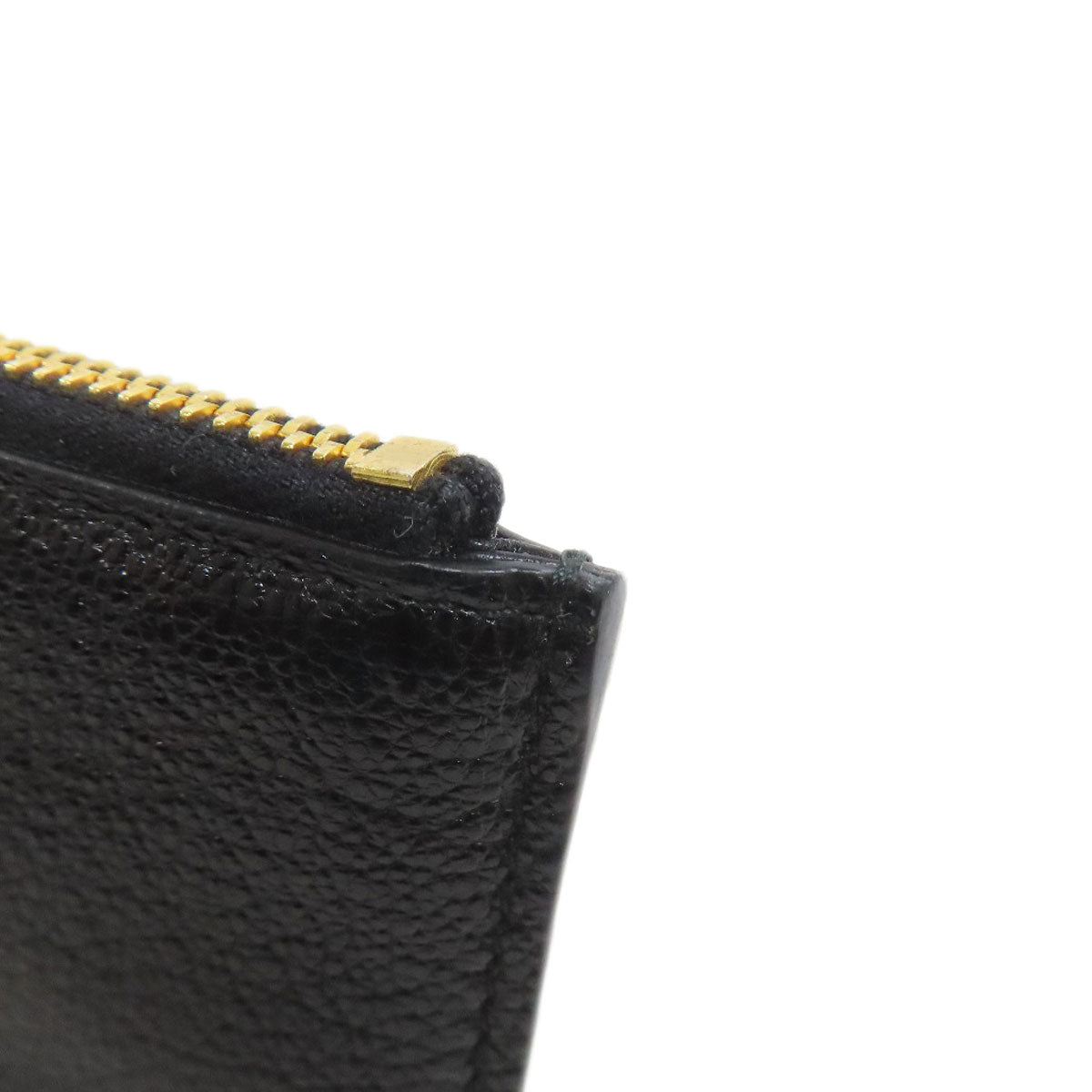 Miumiu Coin Case Leather Black Logo Women