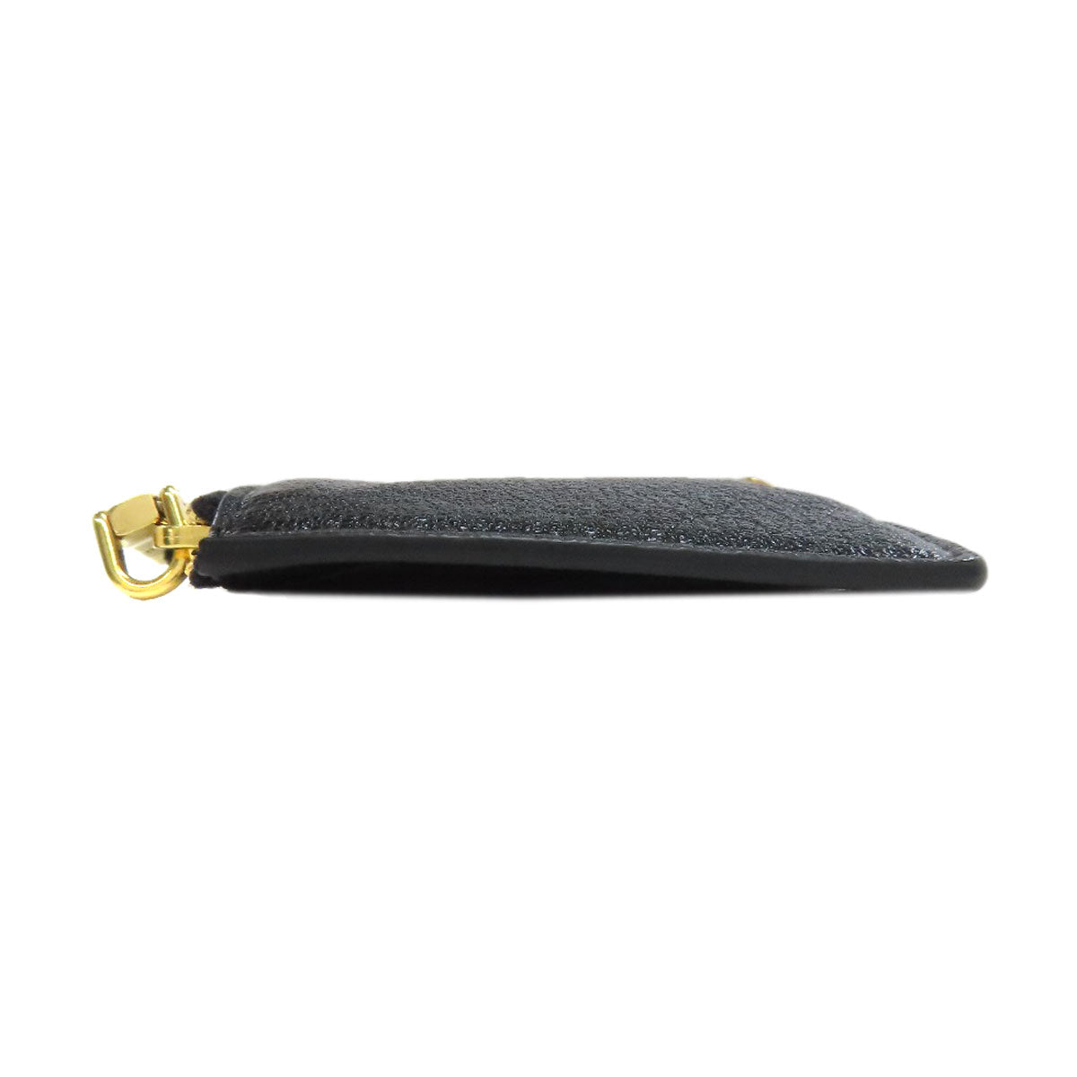 Miumiu Coin Case Leather Black Logo Women