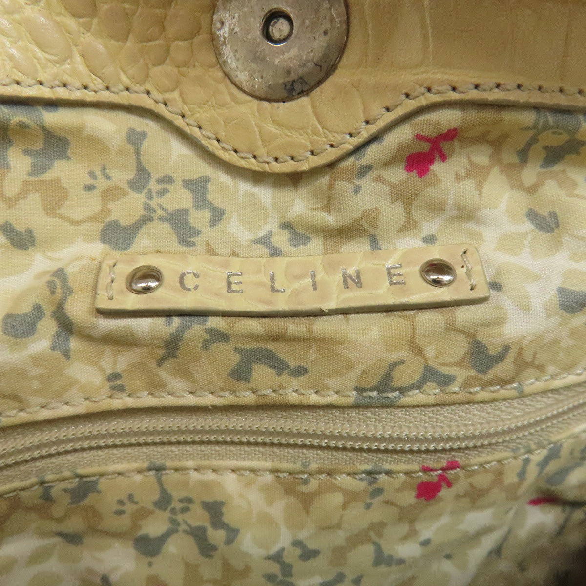 Celine Handbag Denim Blue Triomphe 2Way
