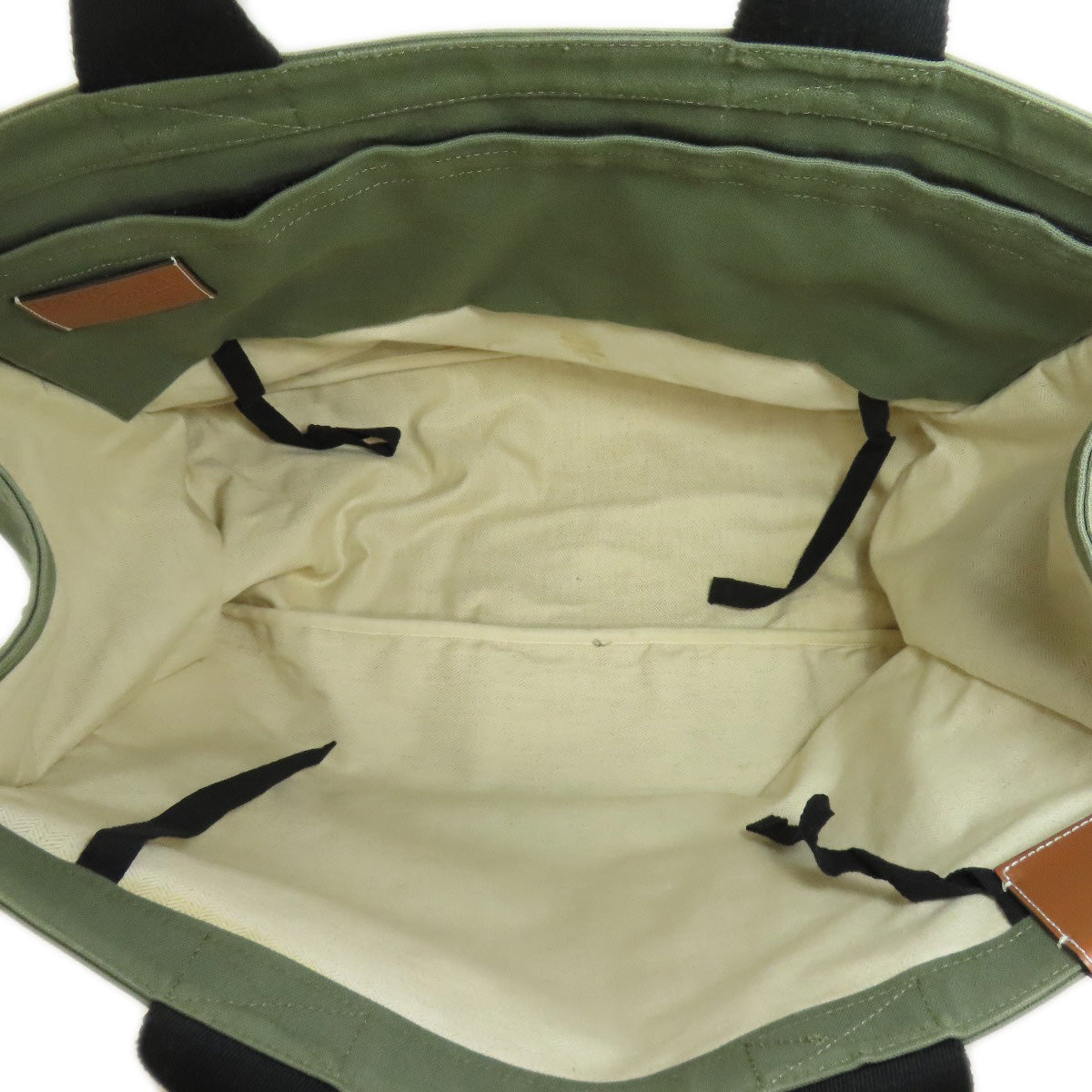 Loewe Tote Bag Canvas Green Paula'S Ibiza