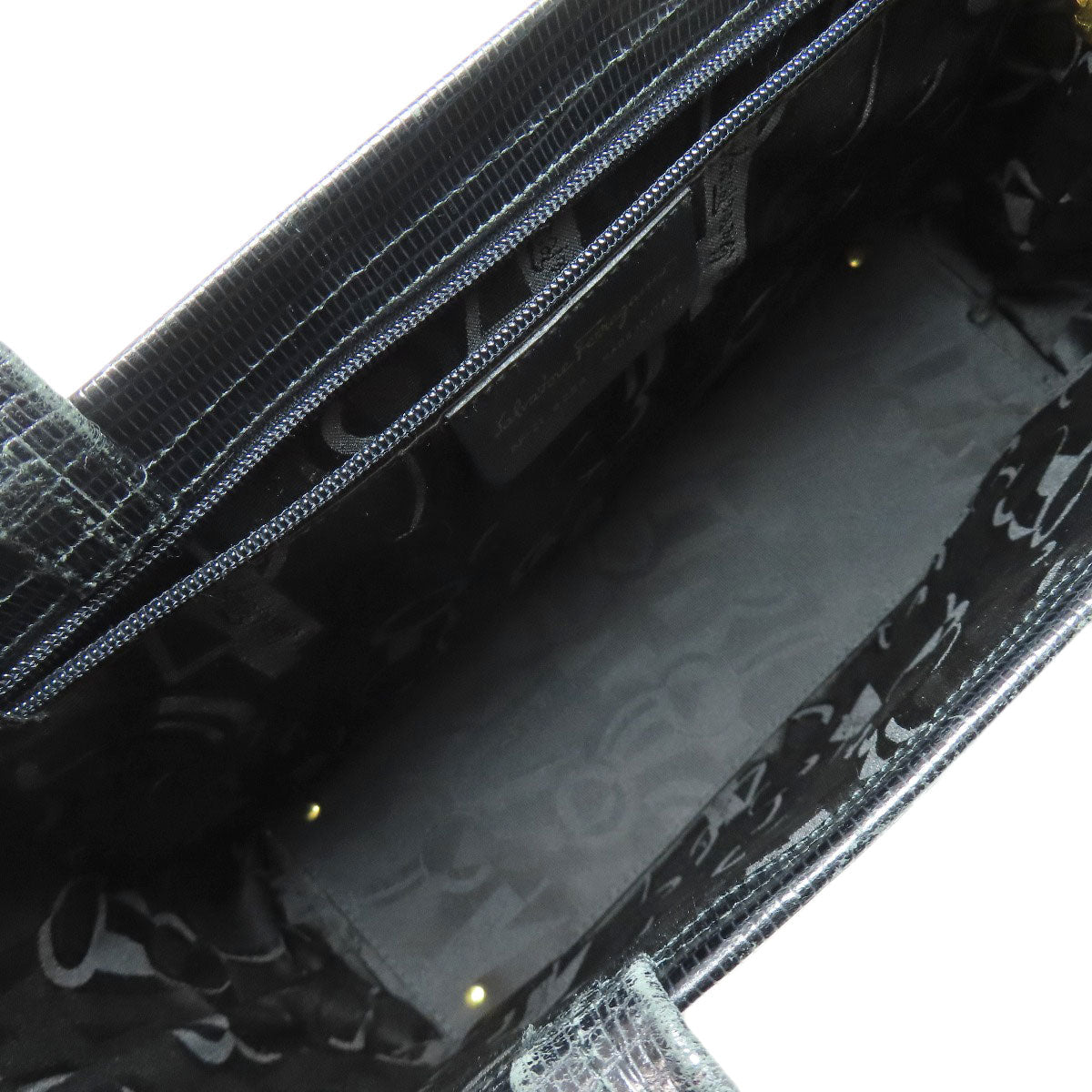 Salvatore Ferragamo Tote Bag Leather Black Logo