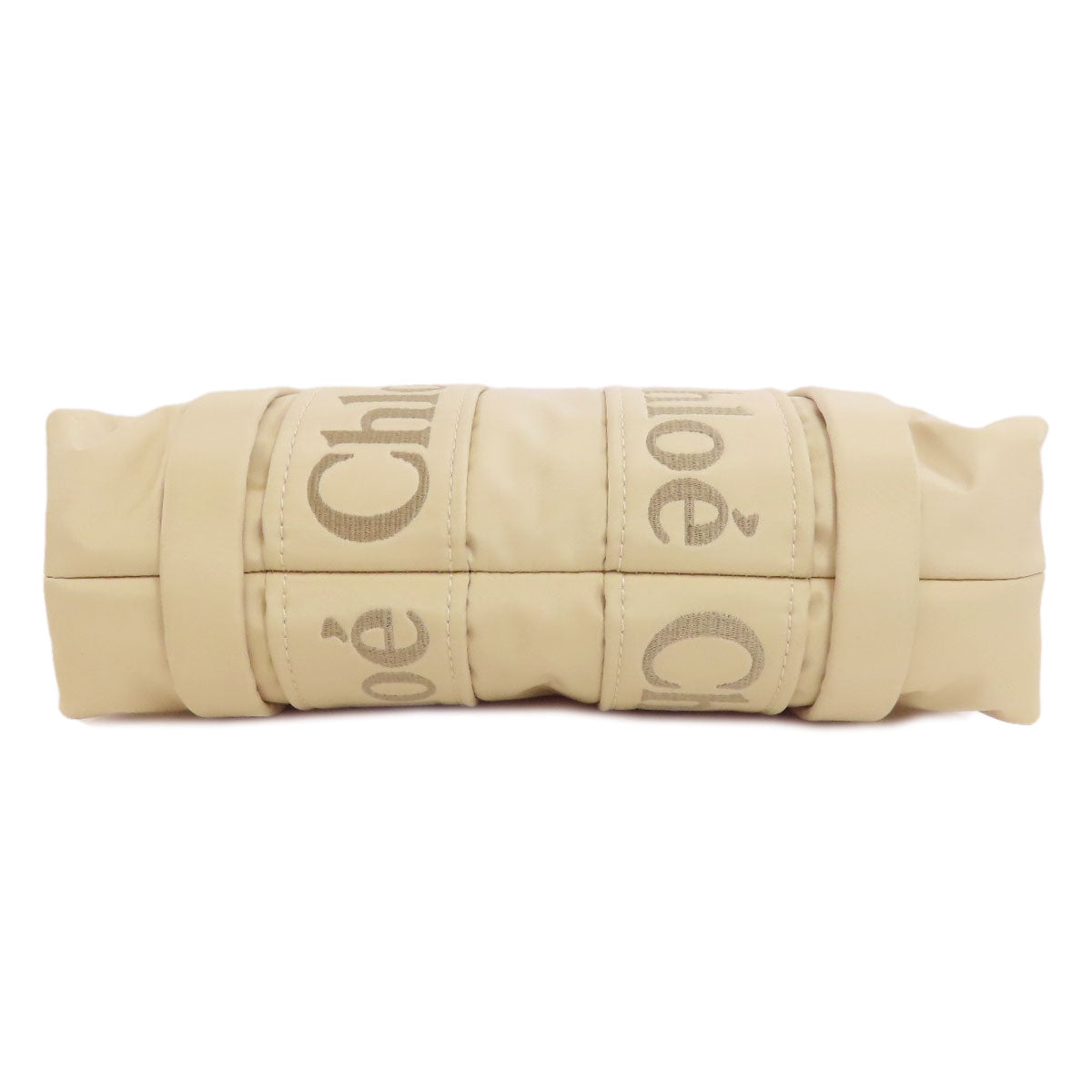 Chloe Handbag Nylon Beige Woody 2Way Women
