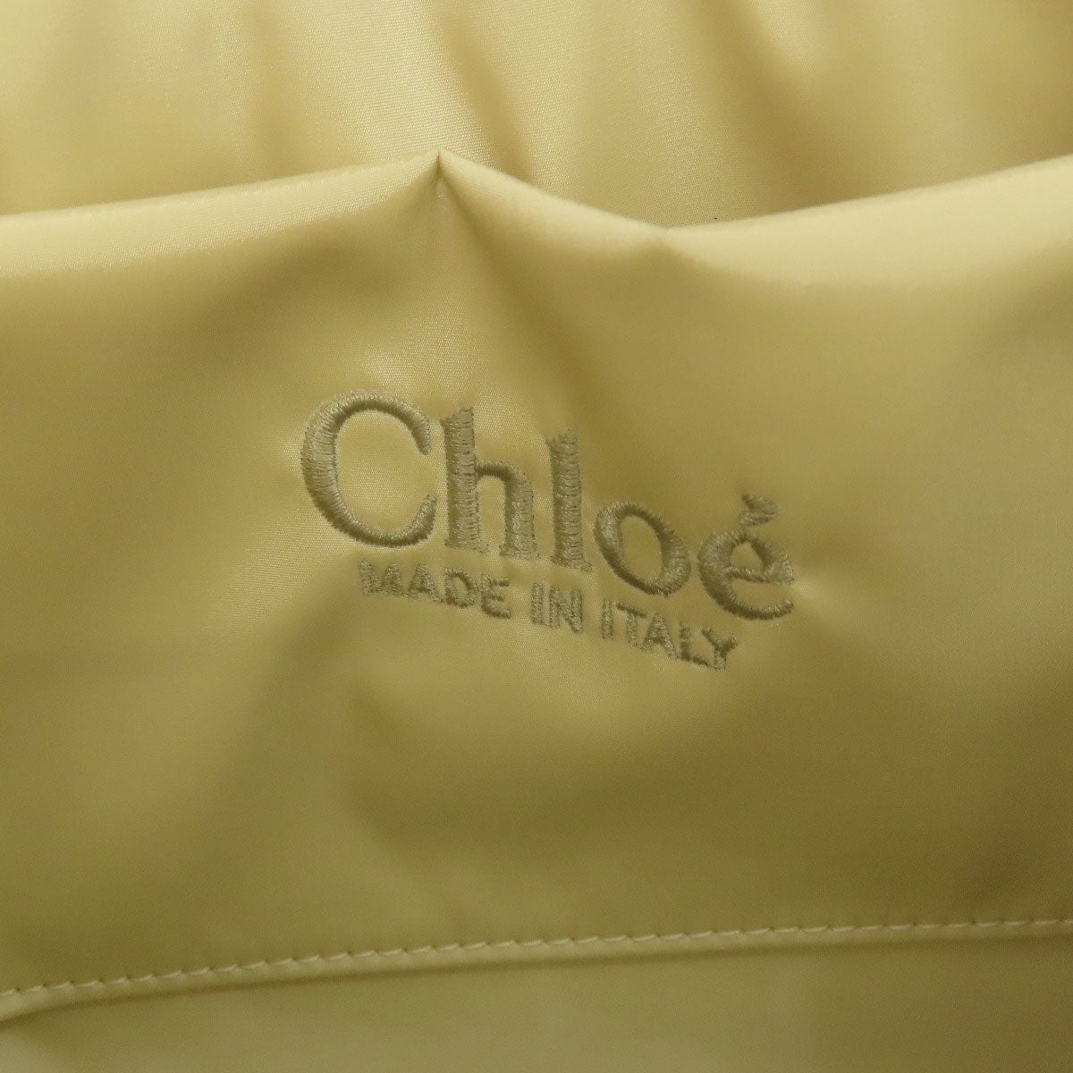 Chloe Handbag Nylon Beige Woody 2Way Women