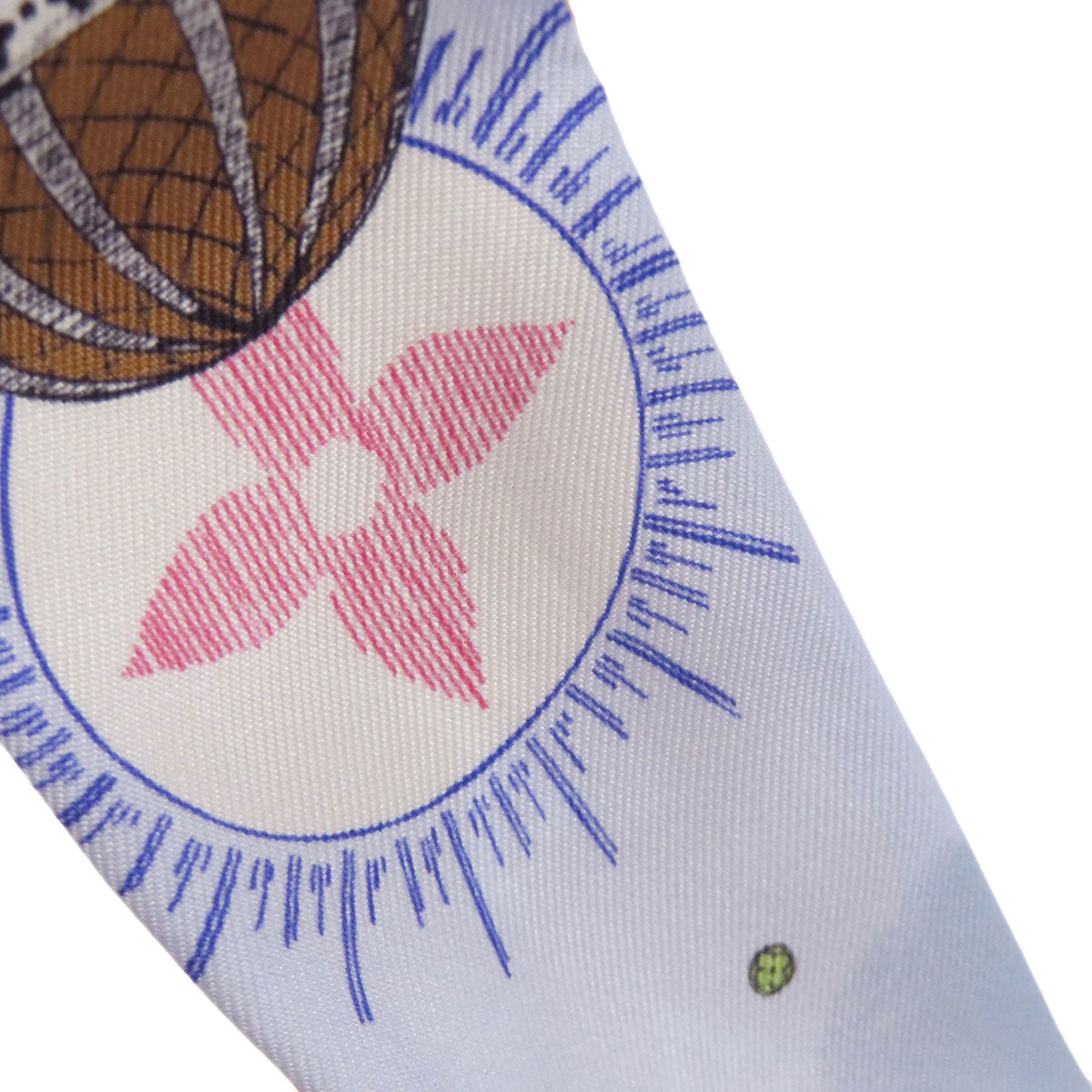 Louis Vuitton Scarf M79533 Silk Blue Bandeau Lv Eclipse