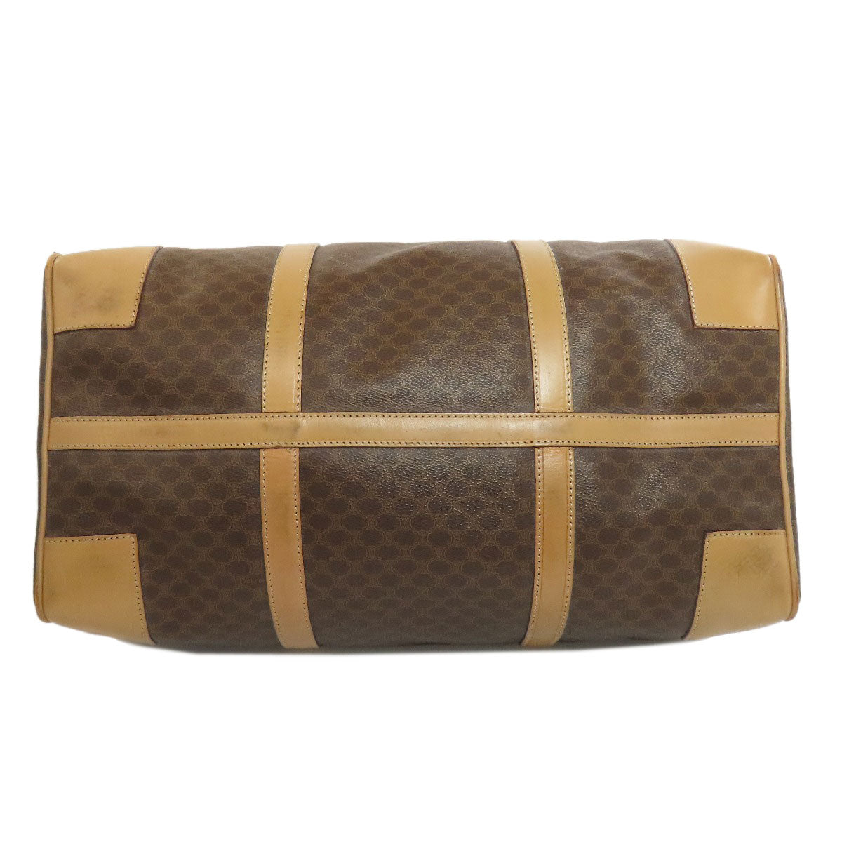 Celine Boston Duffel Bag Pvc Brown Macadam Pattern