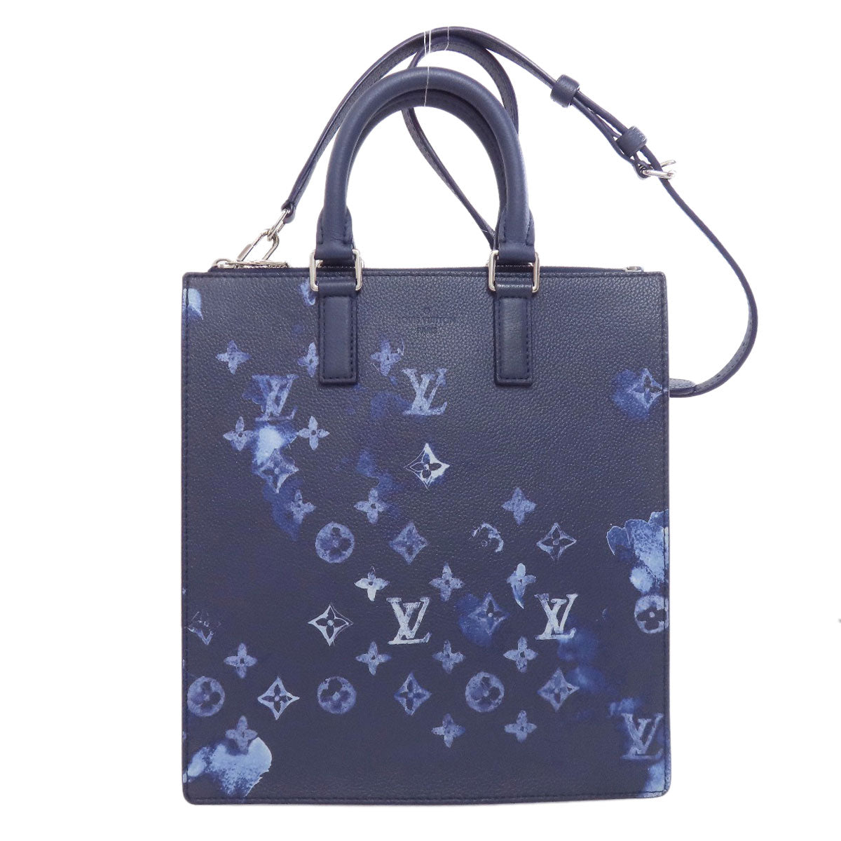 Louis Vuitton Handbag M57843 Monogram Canvas Blue Sac Plat Messenger Monogram Watercolor